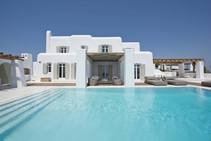 Mykonos luxury villa Bright Blue in Tourlos