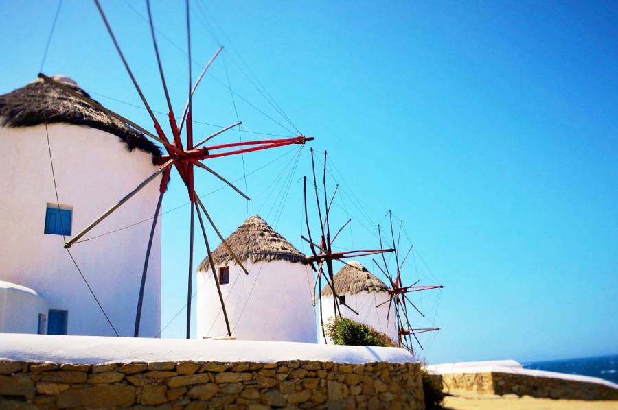 Mykonos Windmills in Greece